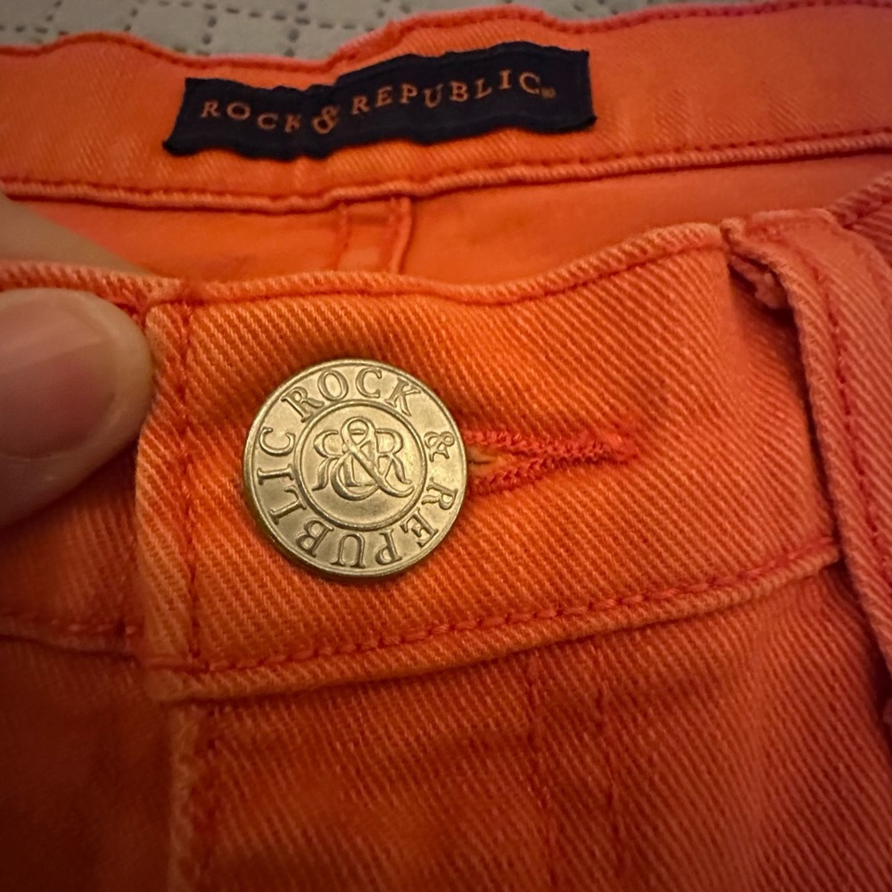 Rock & Republic Orange Skinny Jeans - Picture 4 of 8
